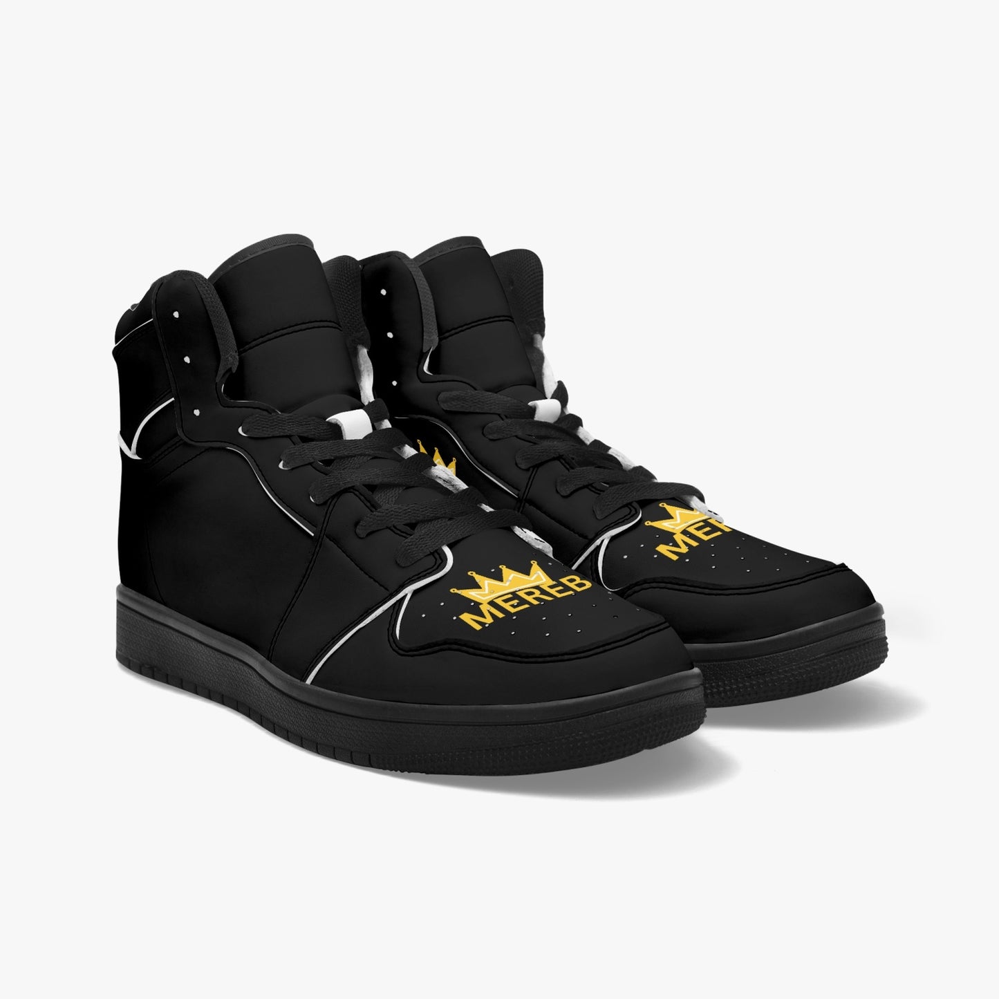 811. Black-sole AJ High Top Sneakers