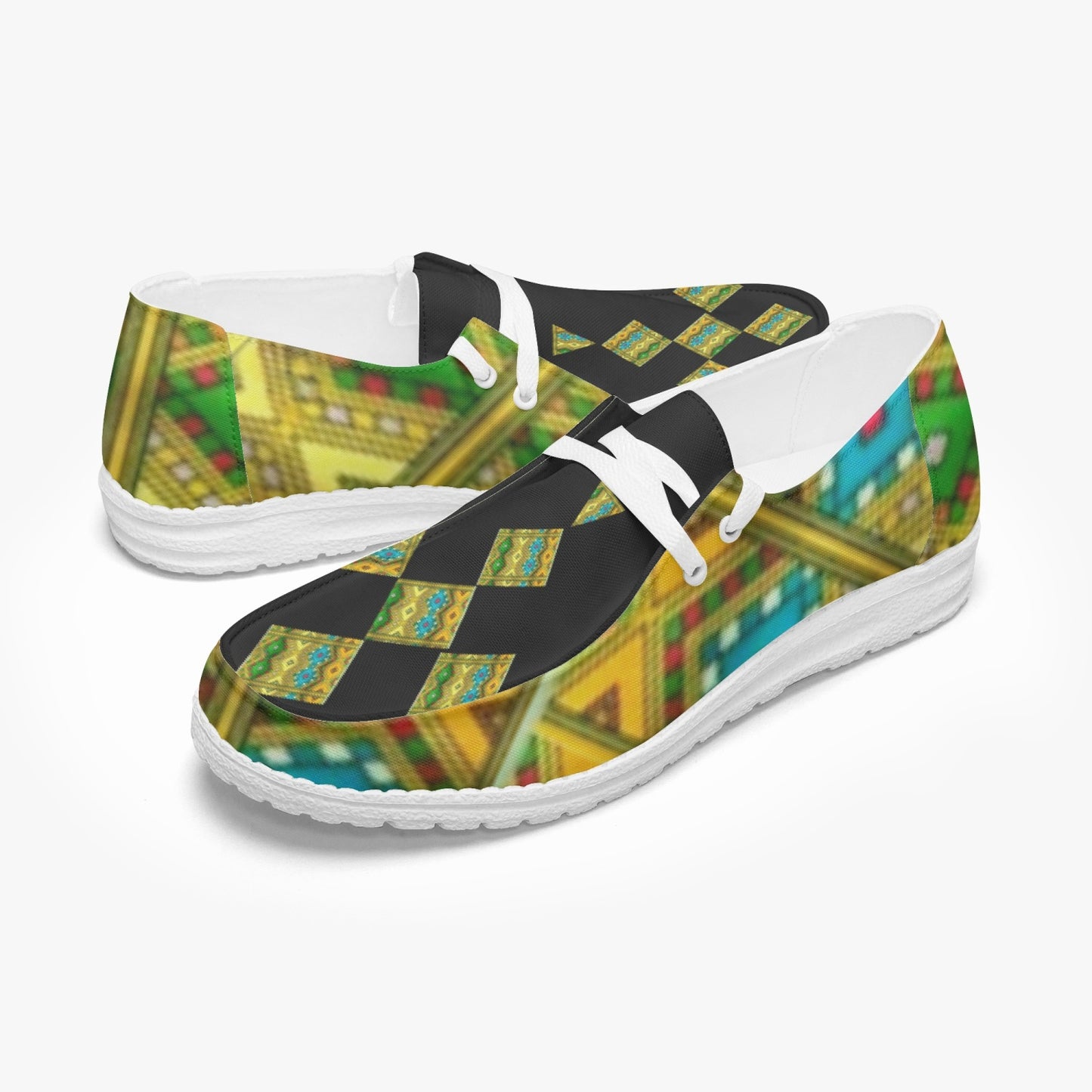 368. Trendy Canvas Lace-up Loafers