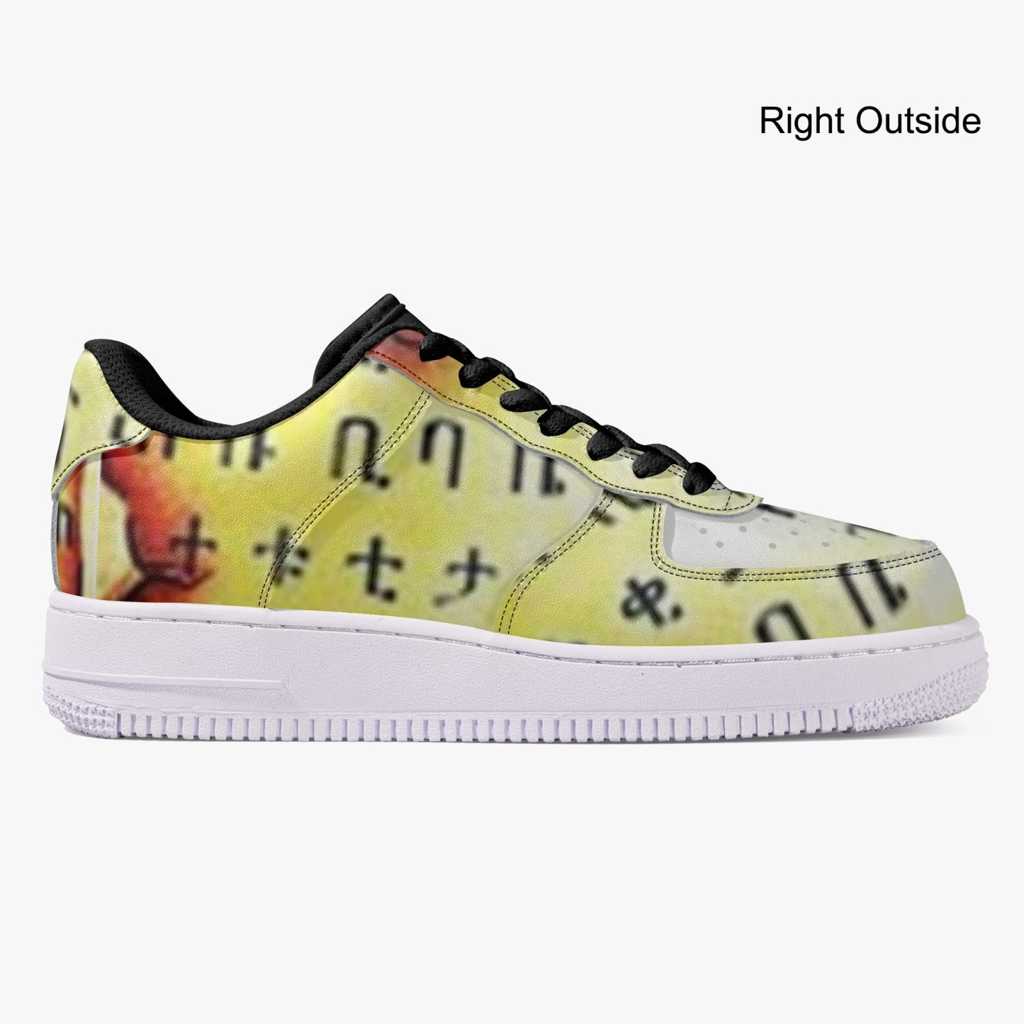 323. Black Low-Top Leather Sports Sneakers