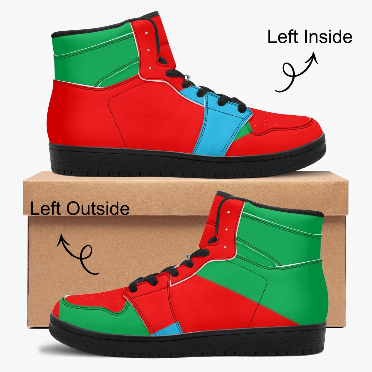 811. Black-sole AJ High Top Sneakers