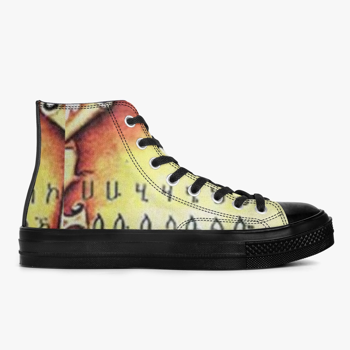 286. High-Top Canvas Shoes - Black