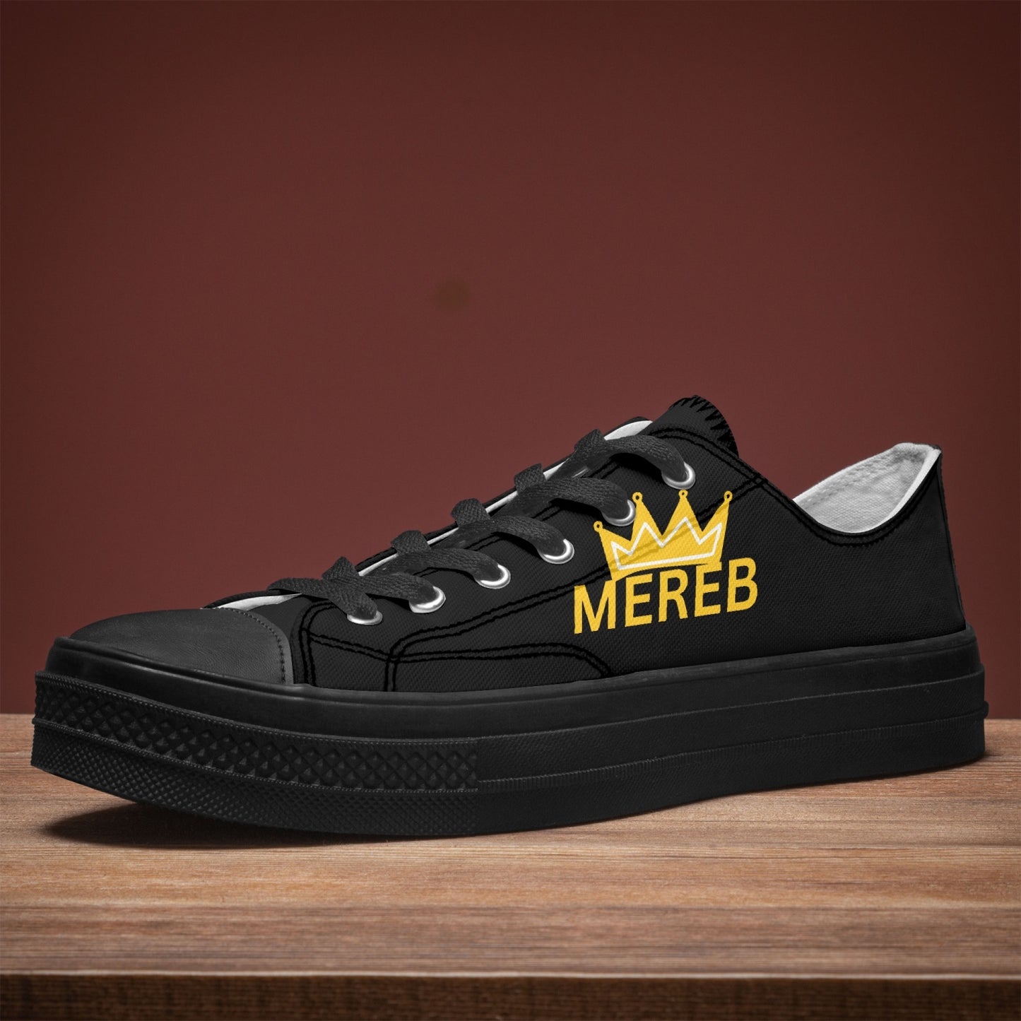 628. Low Top Canvas Shoes - Black Sole