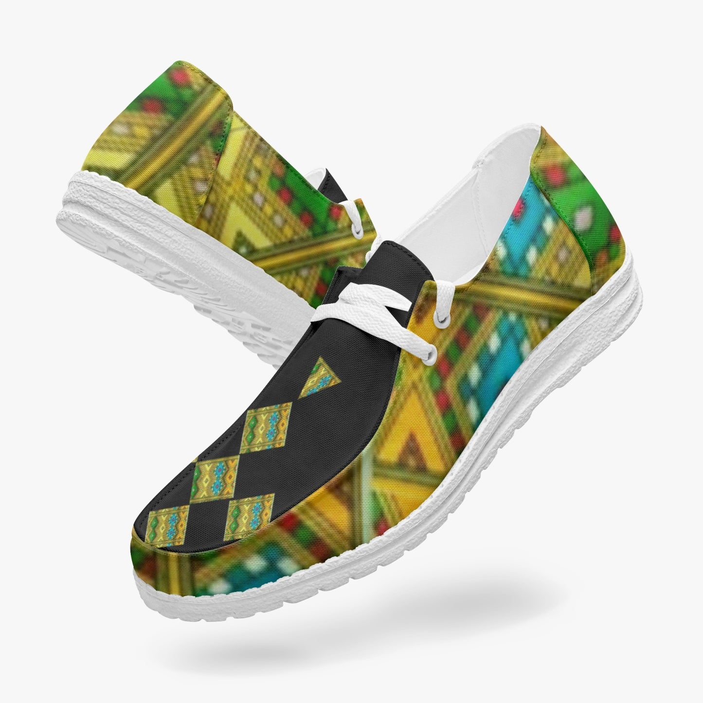 368. Trendy Canvas Lace-up Loafers