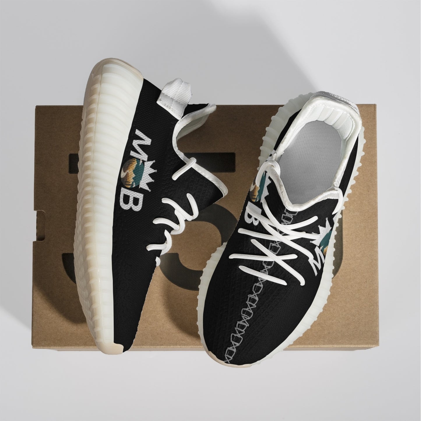 322. Adult Unisex Mesh Knit Sneakers - White