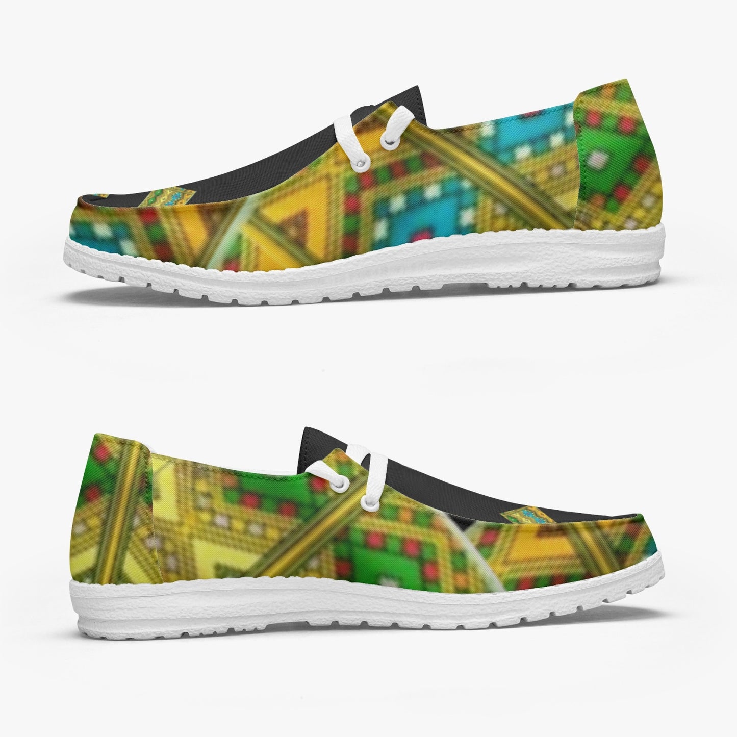368. Trendy Canvas Lace-up Loafers