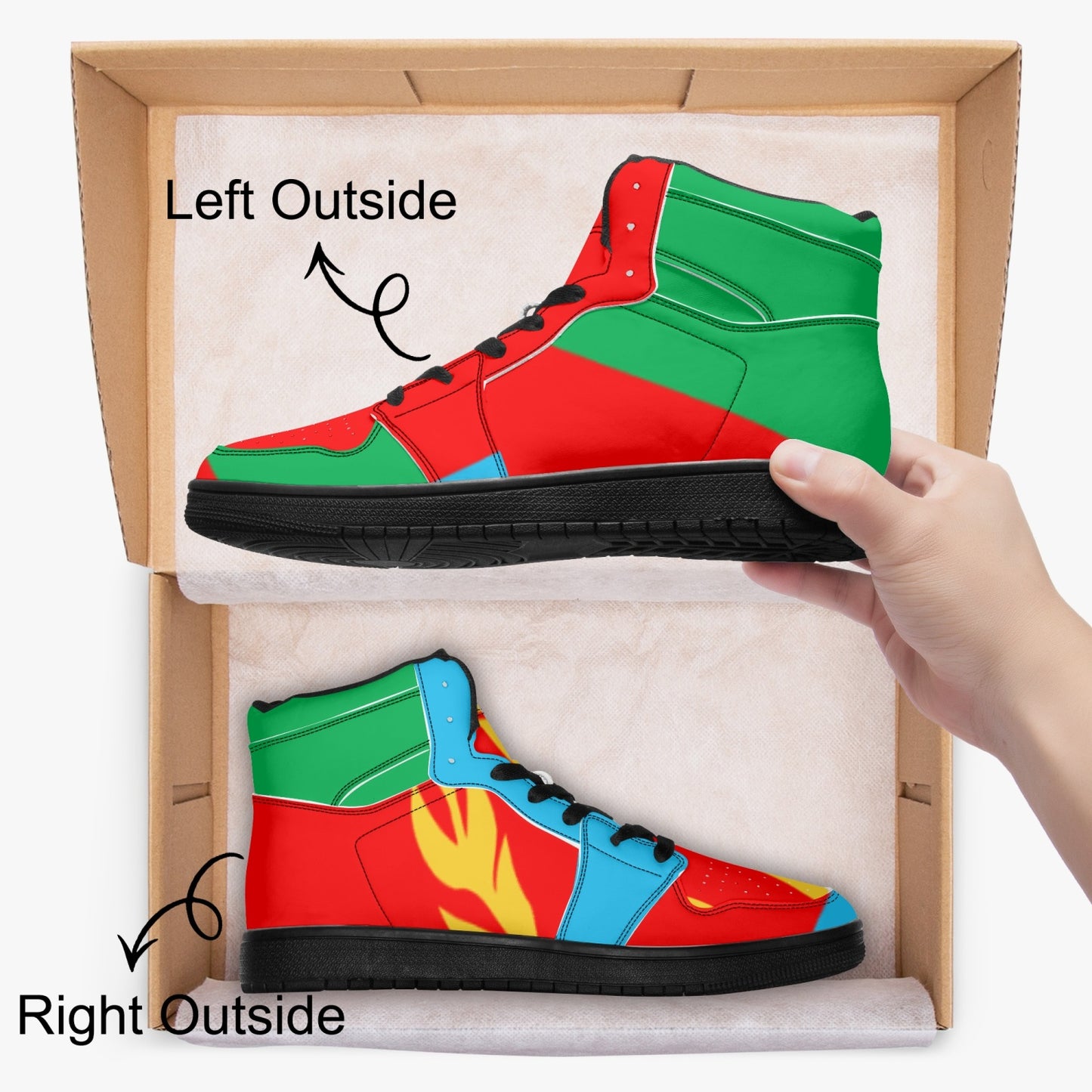 811. Black-sole AJ High Top Sneakers
