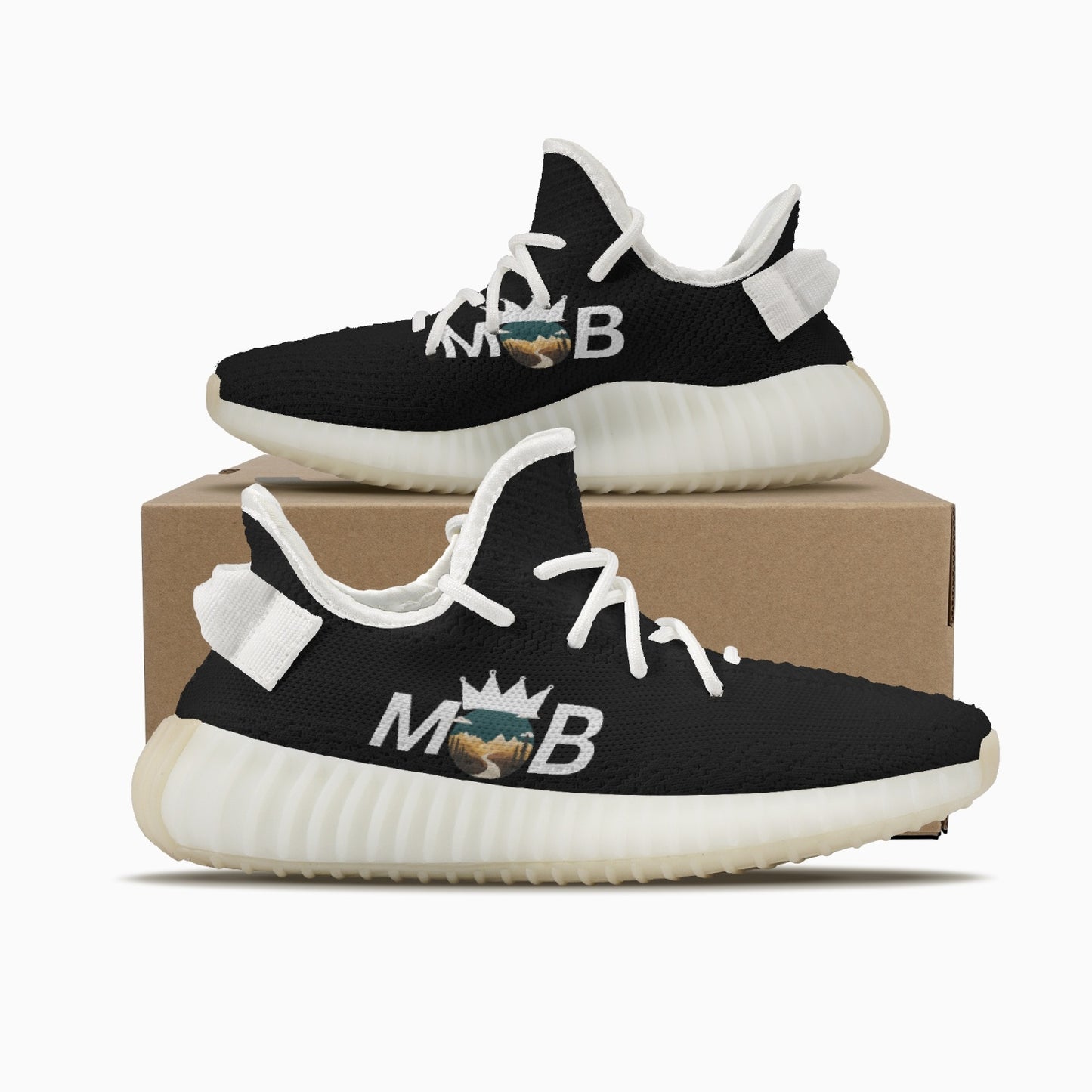 322. Adult Unisex Mesh Knit Sneakers - White