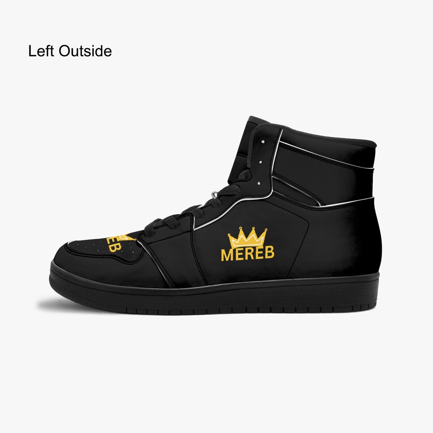 811. Black-sole AJ High Top Sneakers