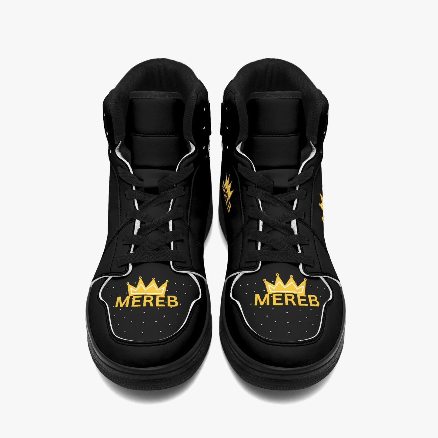 811. Black-sole AJ High Top Sneakers