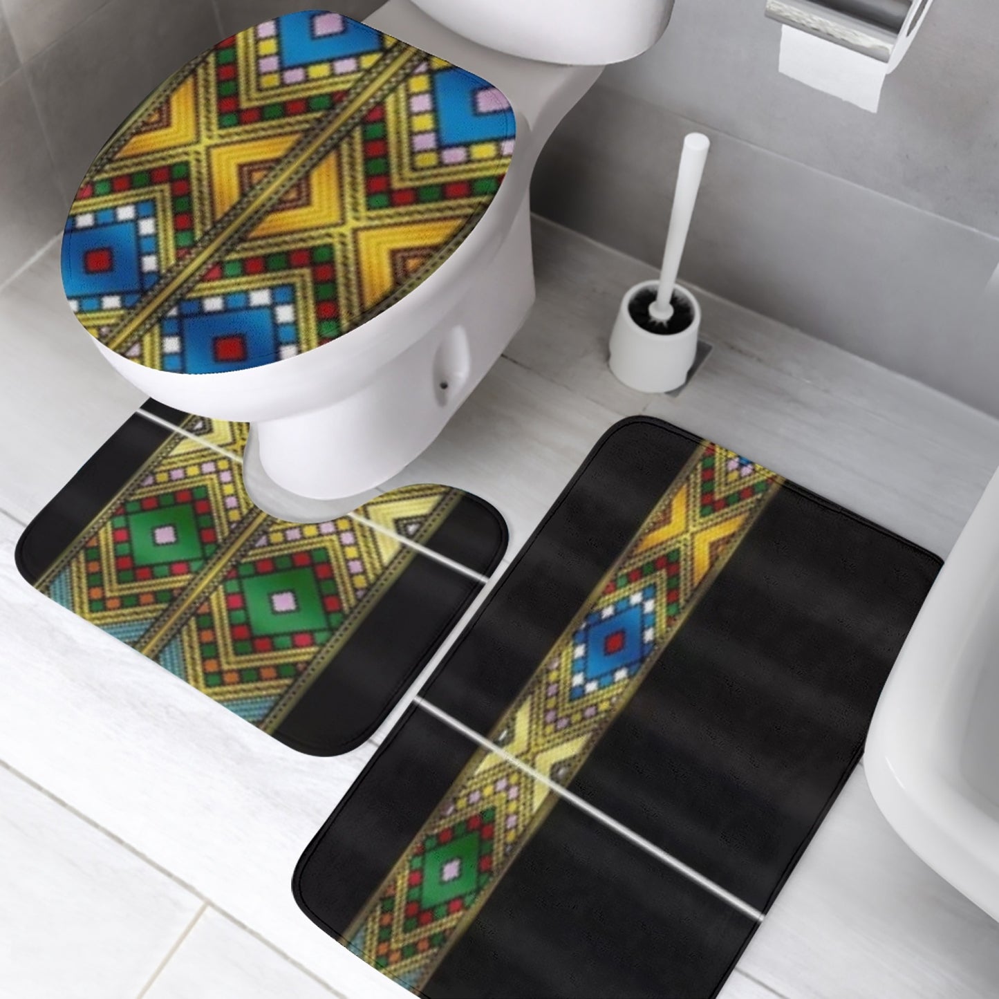 778. 3 Pcs Toilet Rug Set