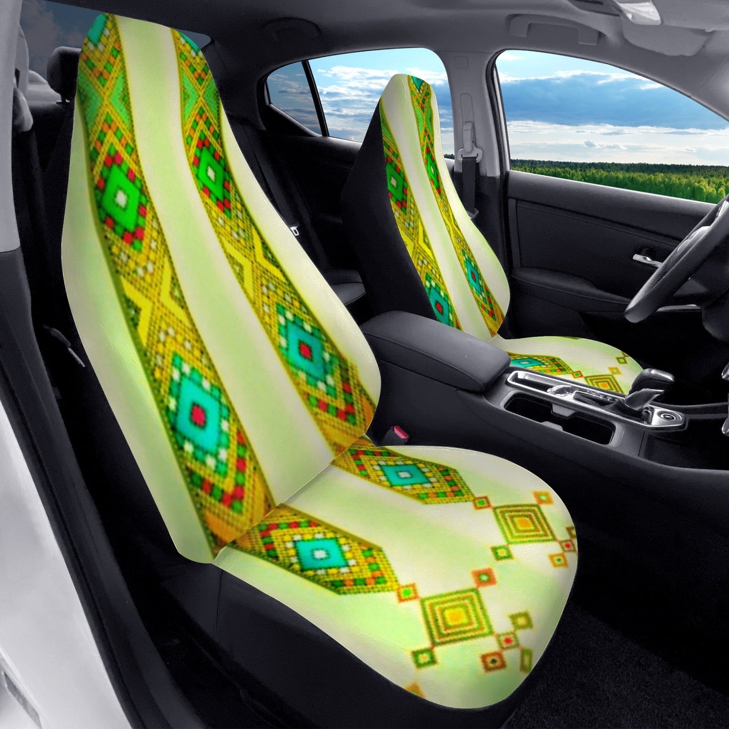 351. Microfiber Car Seat Covers - 2Pcs