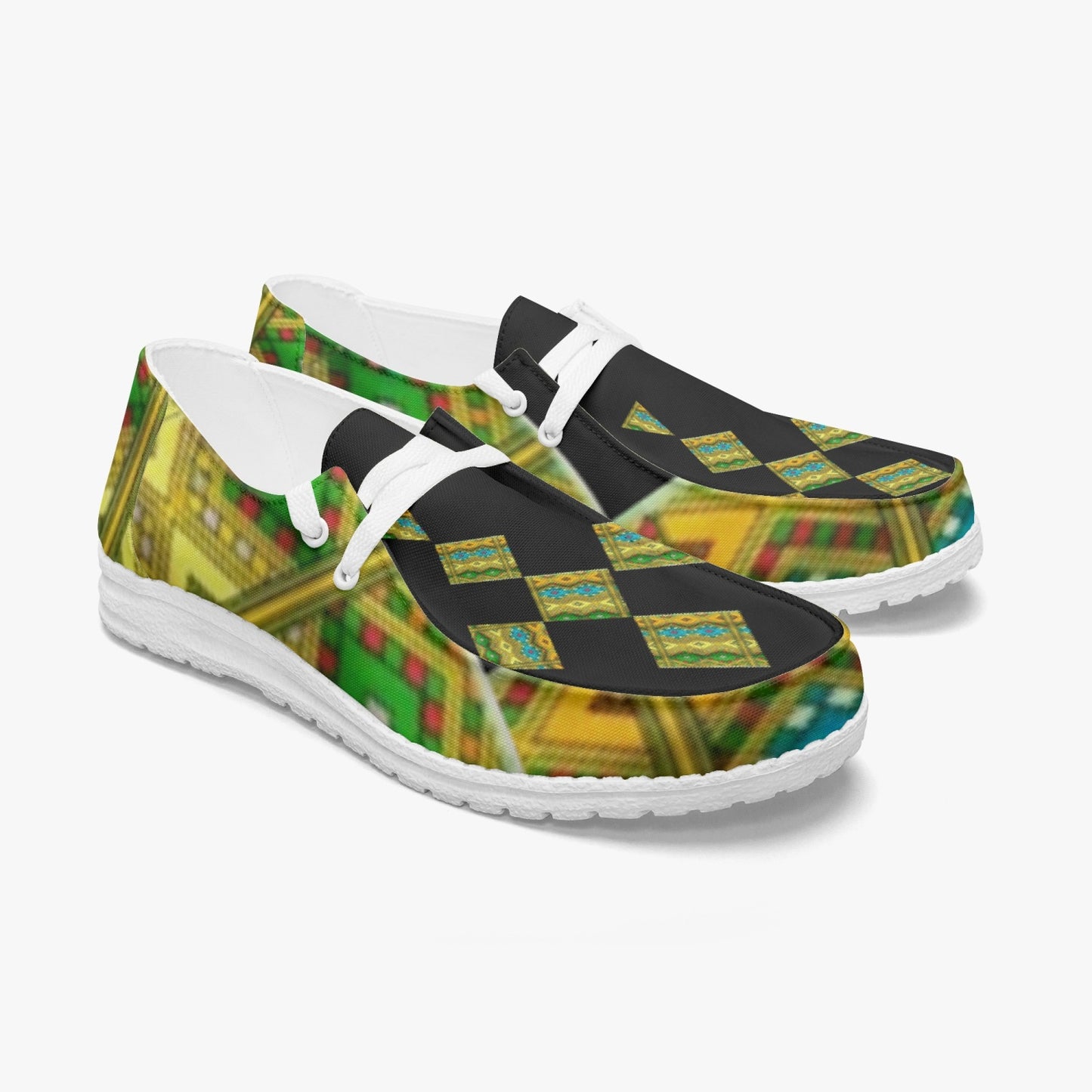368. Trendy Canvas Lace-up Loafers