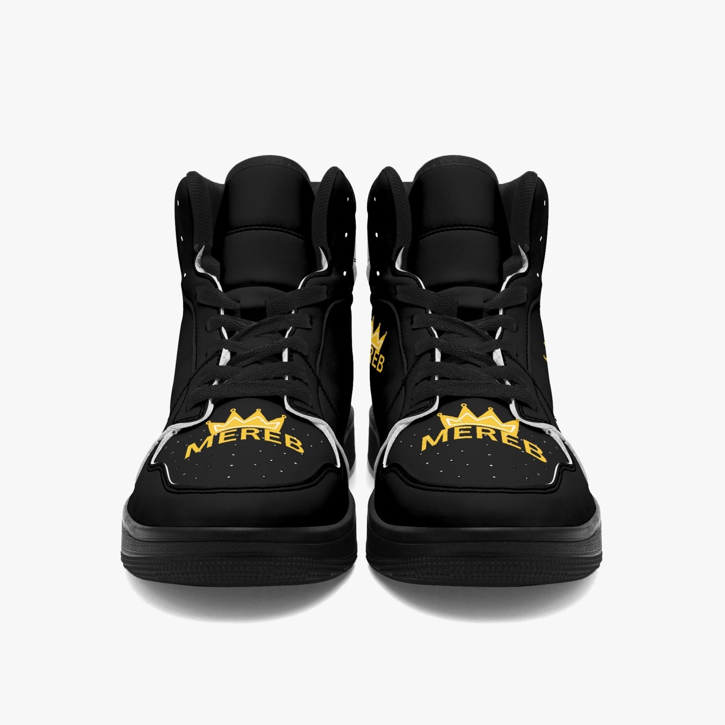 811. Black-sole AJ High Top Sneakers
