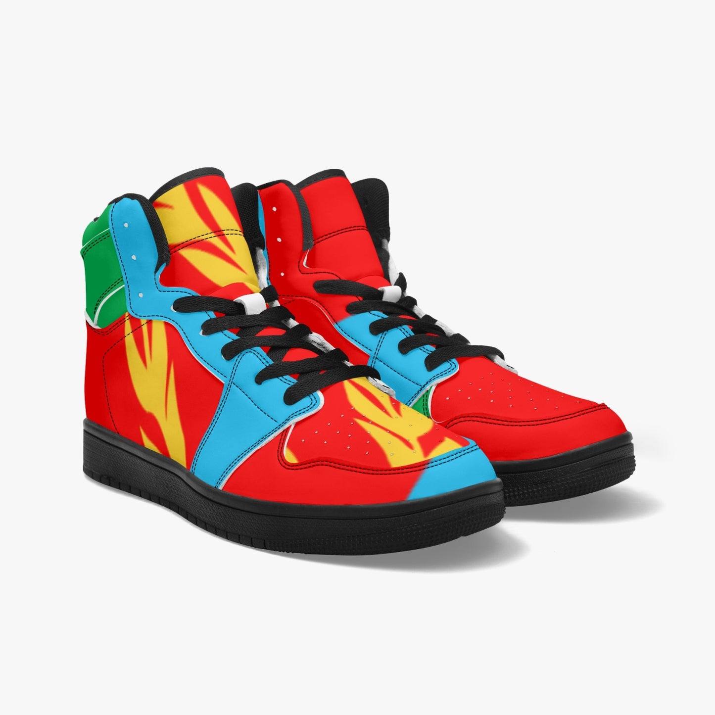 811. Black-sole AJ High Top Sneakers