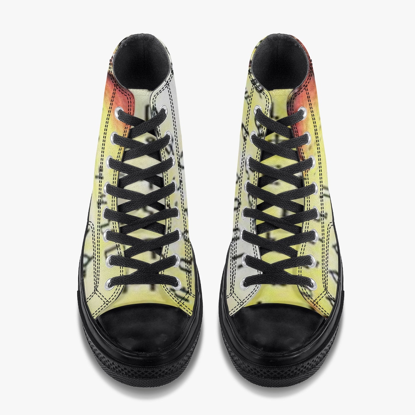 286. High-Top Canvas Shoes - Black