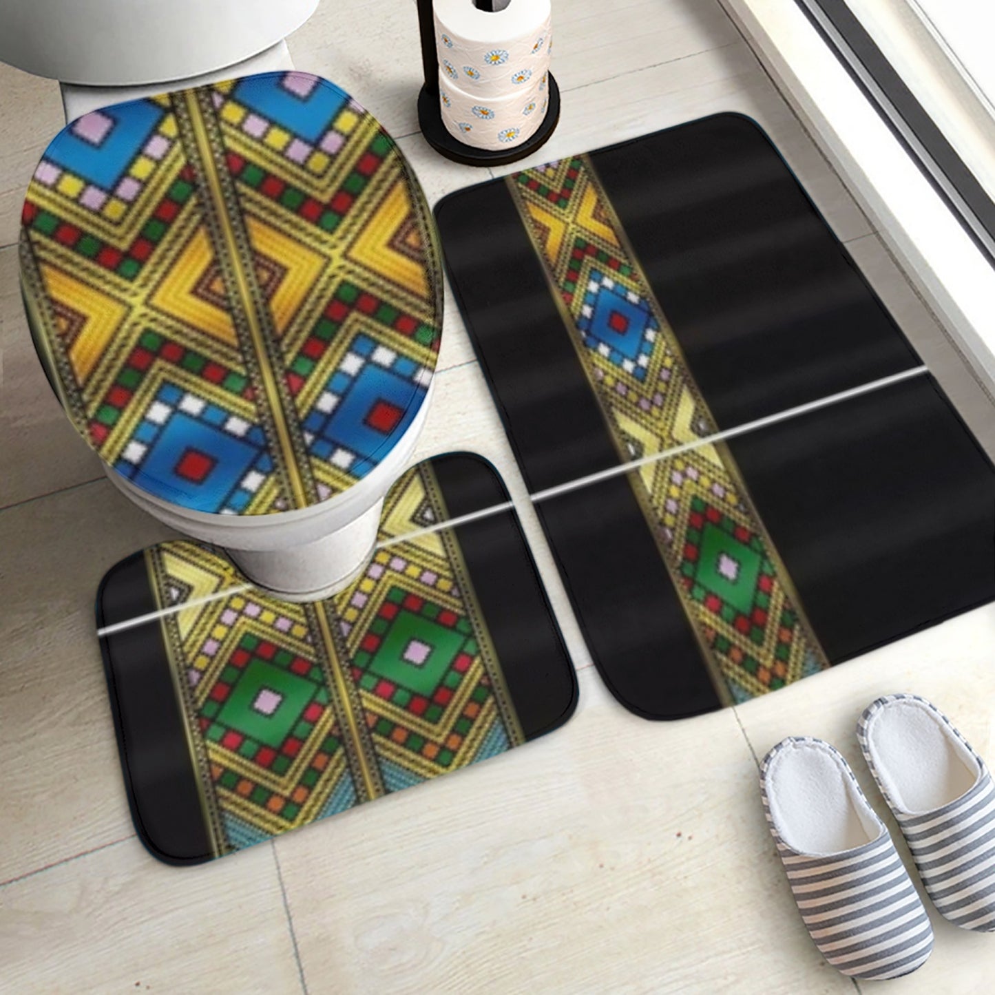778. 3 Pcs Toilet Rug Set