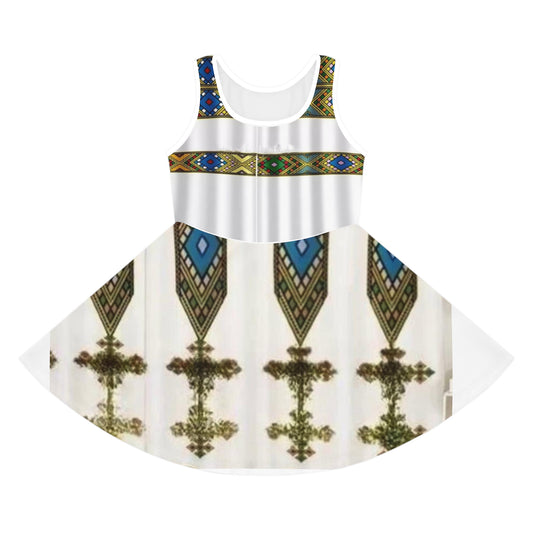 Girls' Sleeveless Sundress (AOP)