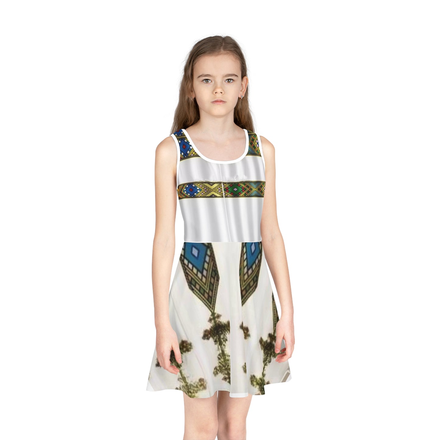 Girls' Sleeveless Sundress (AOP)