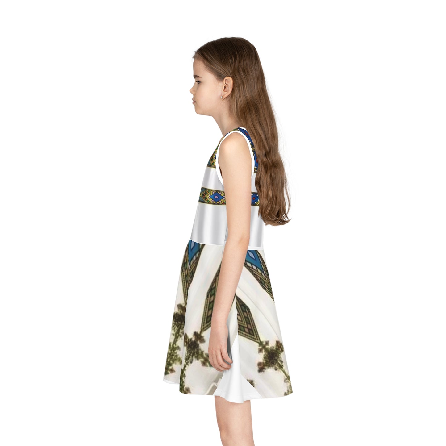 Girls' Sleeveless Sundress (AOP)