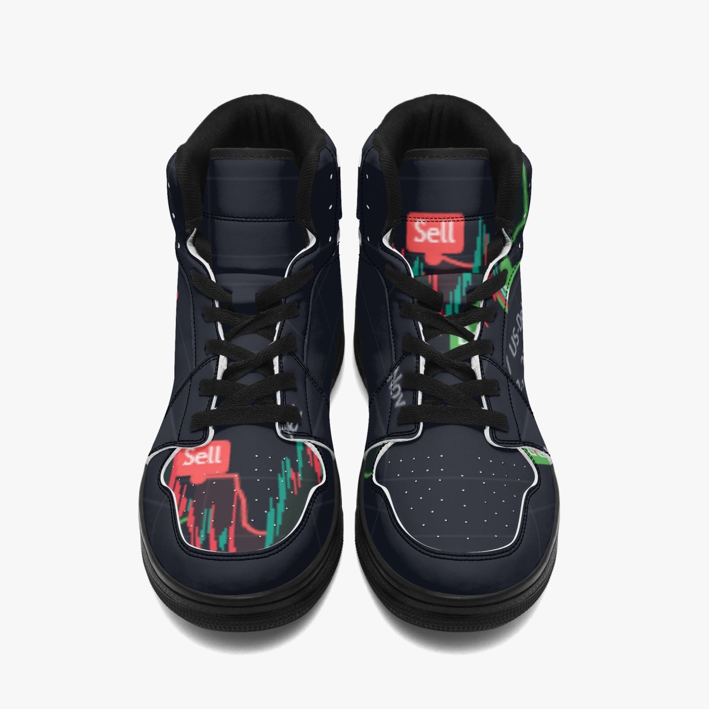 811. Black-sole AJ High Top Sneakers