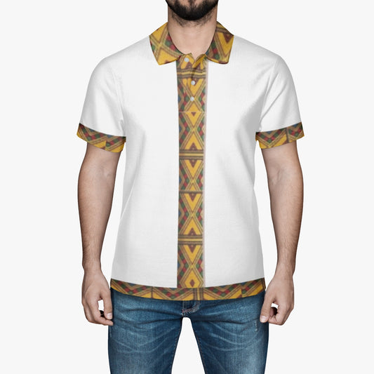 225. Handmade AOP Men Polo Shirt