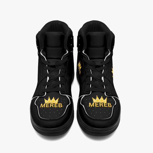 811. Black-sole AJ High Top Sneakers