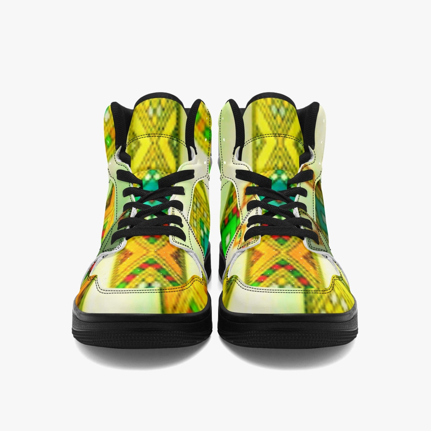 811. Black-sole AJ High Top Sneakers