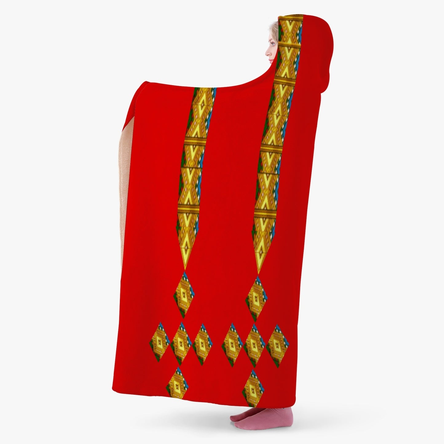 320. Casual Dual-Sided Stitched Hoodie Blanket