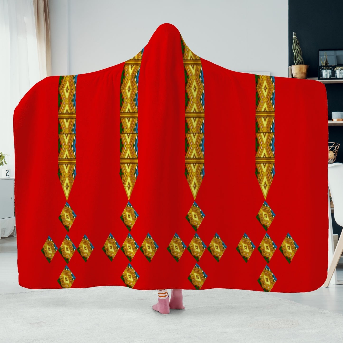 320. Casual Dual-Sided Stitched Hoodie Blanket