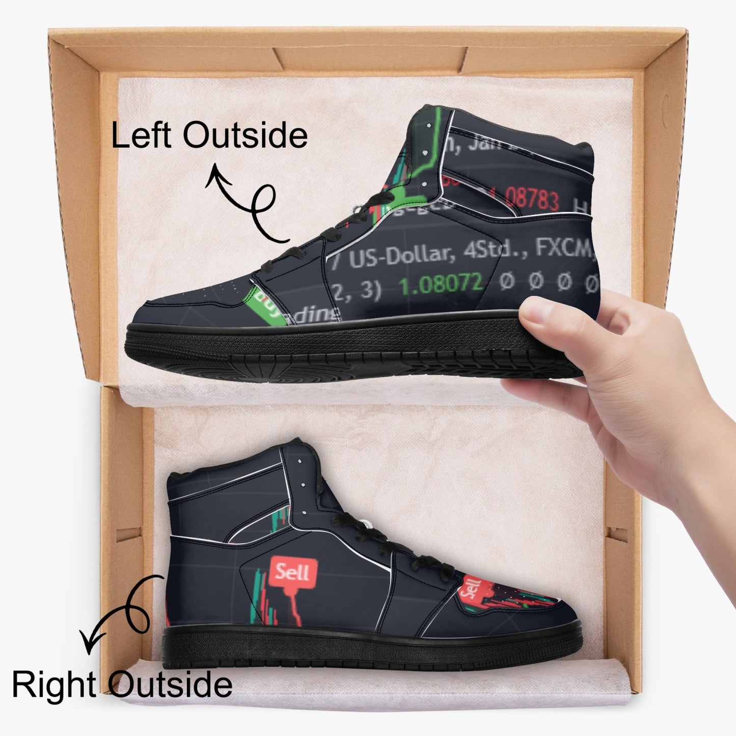 811. Black-sole AJ High Top Sneakers