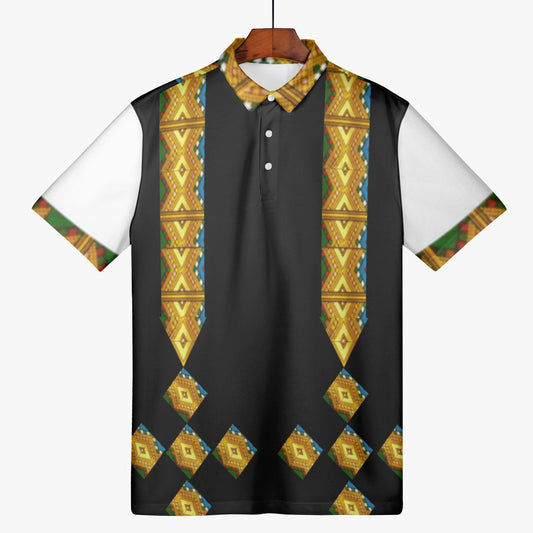 225. Handmade AOP Men Polo Shirt