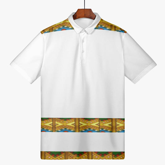 225. Handmade AOP Men Polo Shirt