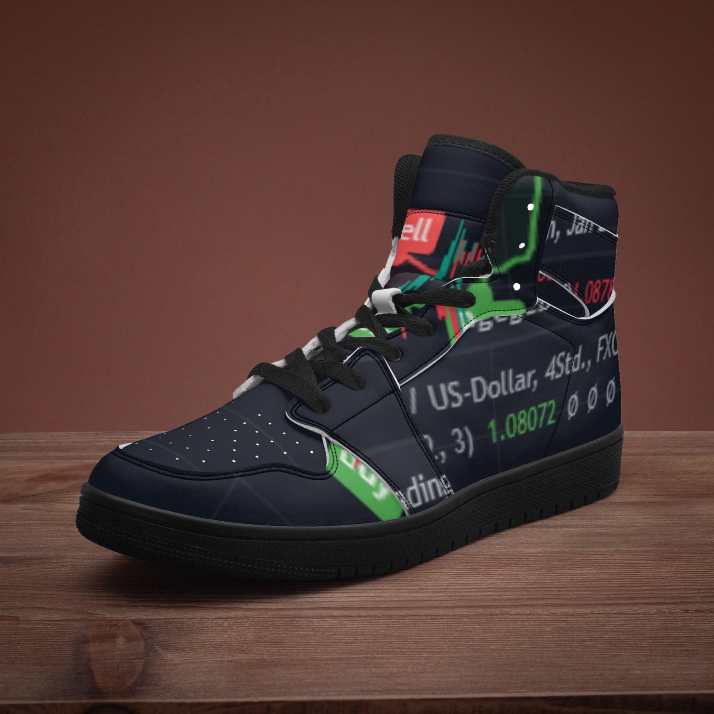 811. Black-sole AJ High Top Sneakers