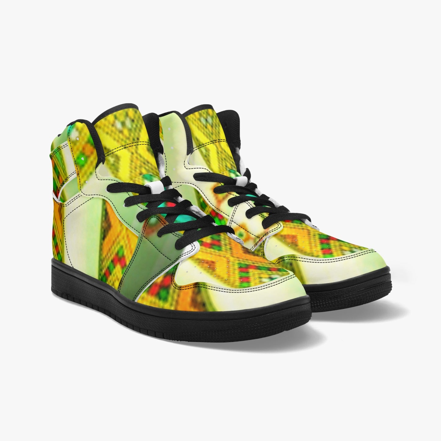 811. Black-sole AJ High Top Sneakers