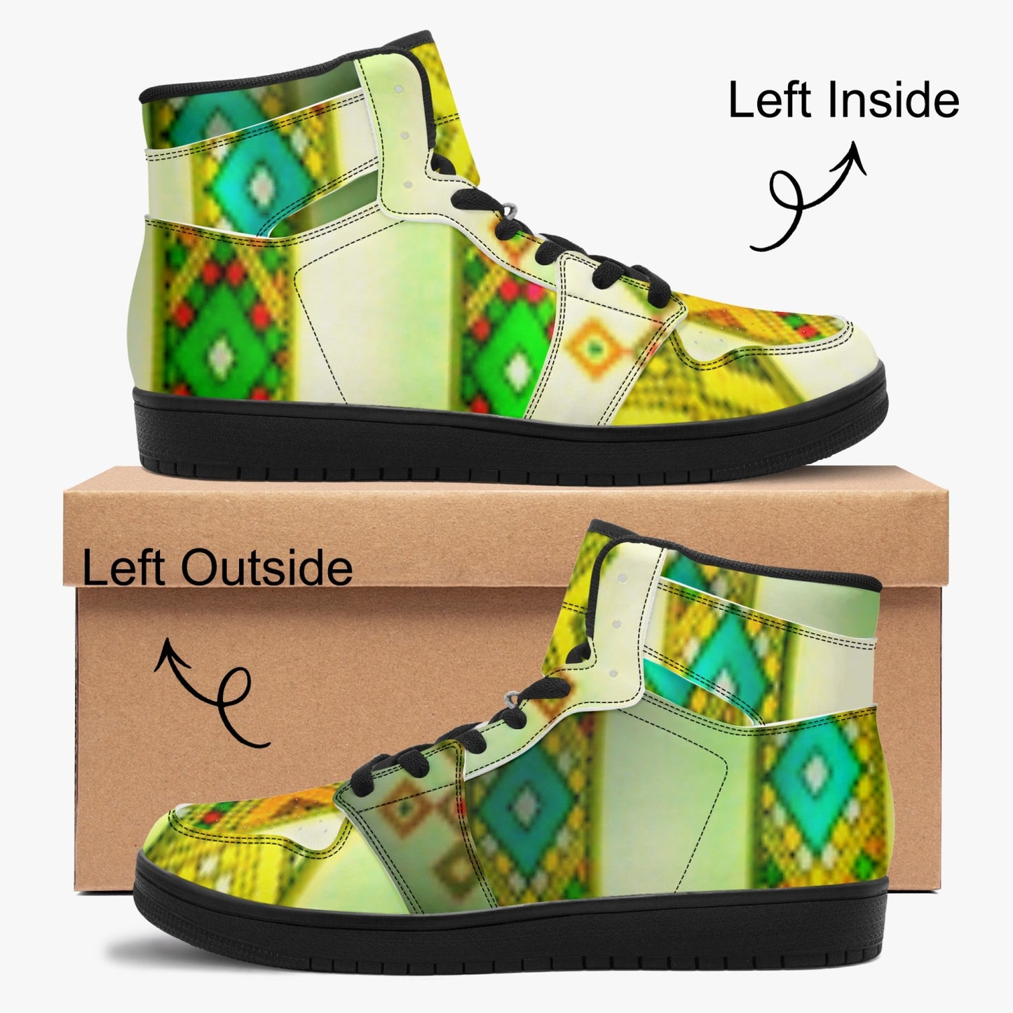 811. Black-sole AJ High Top Sneakers