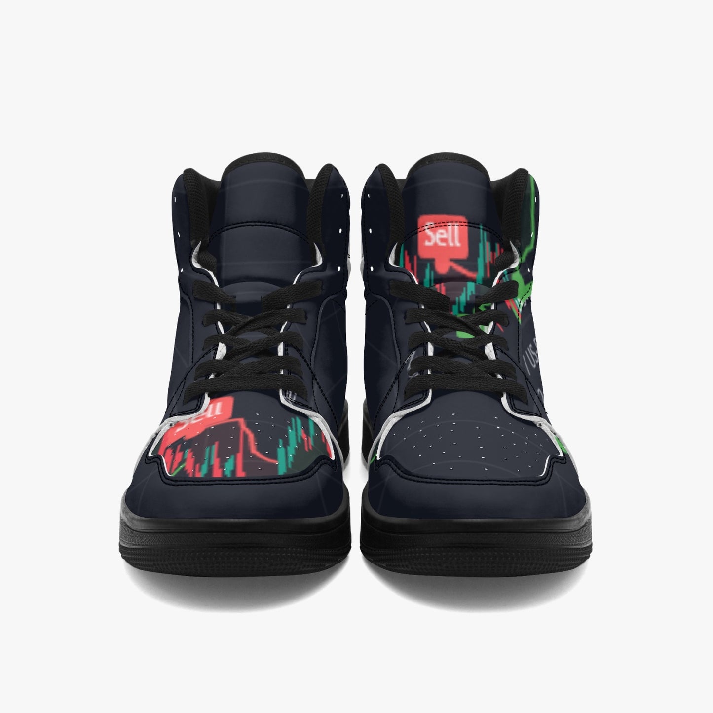 811. Black-sole AJ High Top Sneakers