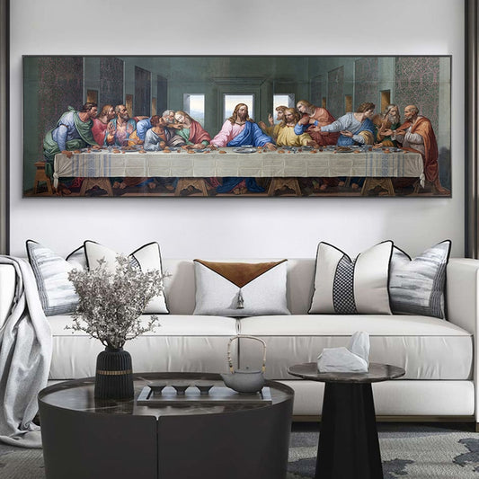 Last Supper Canvas Art Paintings Reproductions Classical Wall Art Canvas Prints By Da Vinci Christian Decorative Wall Pictures