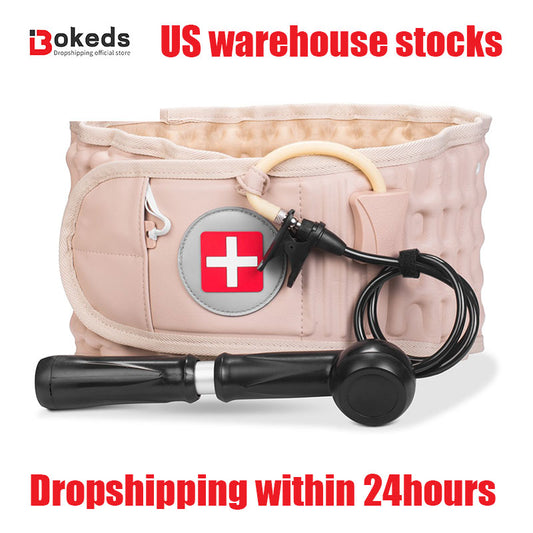 Back Decompression Lumbar Support Belt Waist Air Traction Brace Spinal Back Relief Belt Backache Pain Release Massager